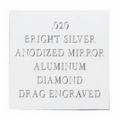 Bright Anodized Silver Aluminum Engraving Sheet Stock (12"x24"x0.02")